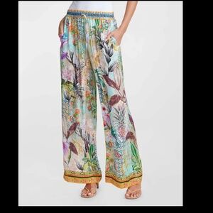 NWT! Robert Graham Minna Multicolor Floral Wide Leg Pants
